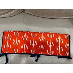 Sweet Jojo Reversible 3 Pc  Arrow Collection Orange Navy Crib Rail Guard Covers